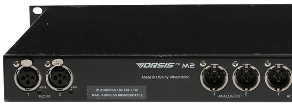 Wheatstone Vorsis M-2 AES Digital 96KHz Voice Processor Preamp Compressor M2 [Used]-www.prostudioconnection.com
