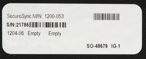 Spectracom SecureSync 053 LPN Rubidium GPS GLONASS NTP Network Time Server Rb-www.prostudioconnection.com