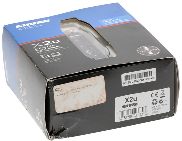Shure X2U Microphone XLR Preamp to USB ADC Analog to Digital Converter w/ Case-www.prostudioconnection.com