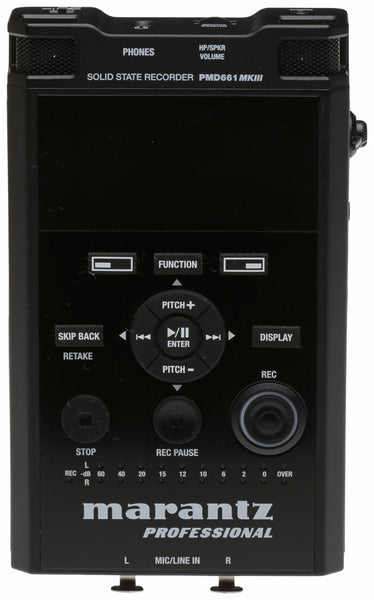 Marantz PMD661 MKIII Solid State SD Card Field Recorder Balanced XLR SPDIF Input [Used]-www.prostudioconnection.com