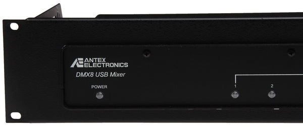 NEW Antex DMX8 Rackmount USB Court Recording 8 Channel Mixer PC Interface DMX 8-www.prostudioconnection.com