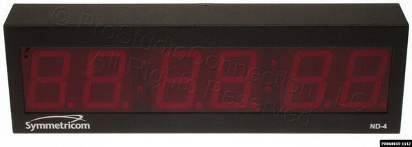 Symmetricom ND-4 NTP Internet IP Synchronized Red LED Wall Clock Ethernet ND4 [Refurbished]-www.prostudioconnection.com