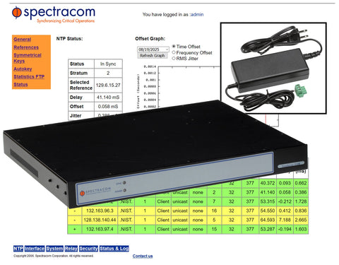 Spectracom 9388 NetClock Timecode NTP Network Time Server Protocol Ethernet IPv6-www.prostudioconnection.com
