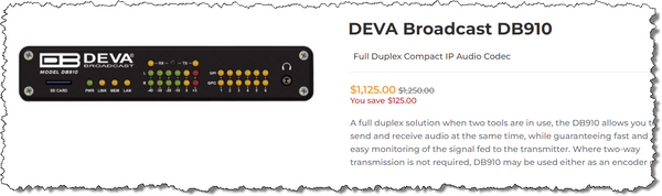 Deva DB910 Broadcast Audio Over IP Duplex Digital Internet Codec HE-AAC Endpoint-www.prostudioconnection.com