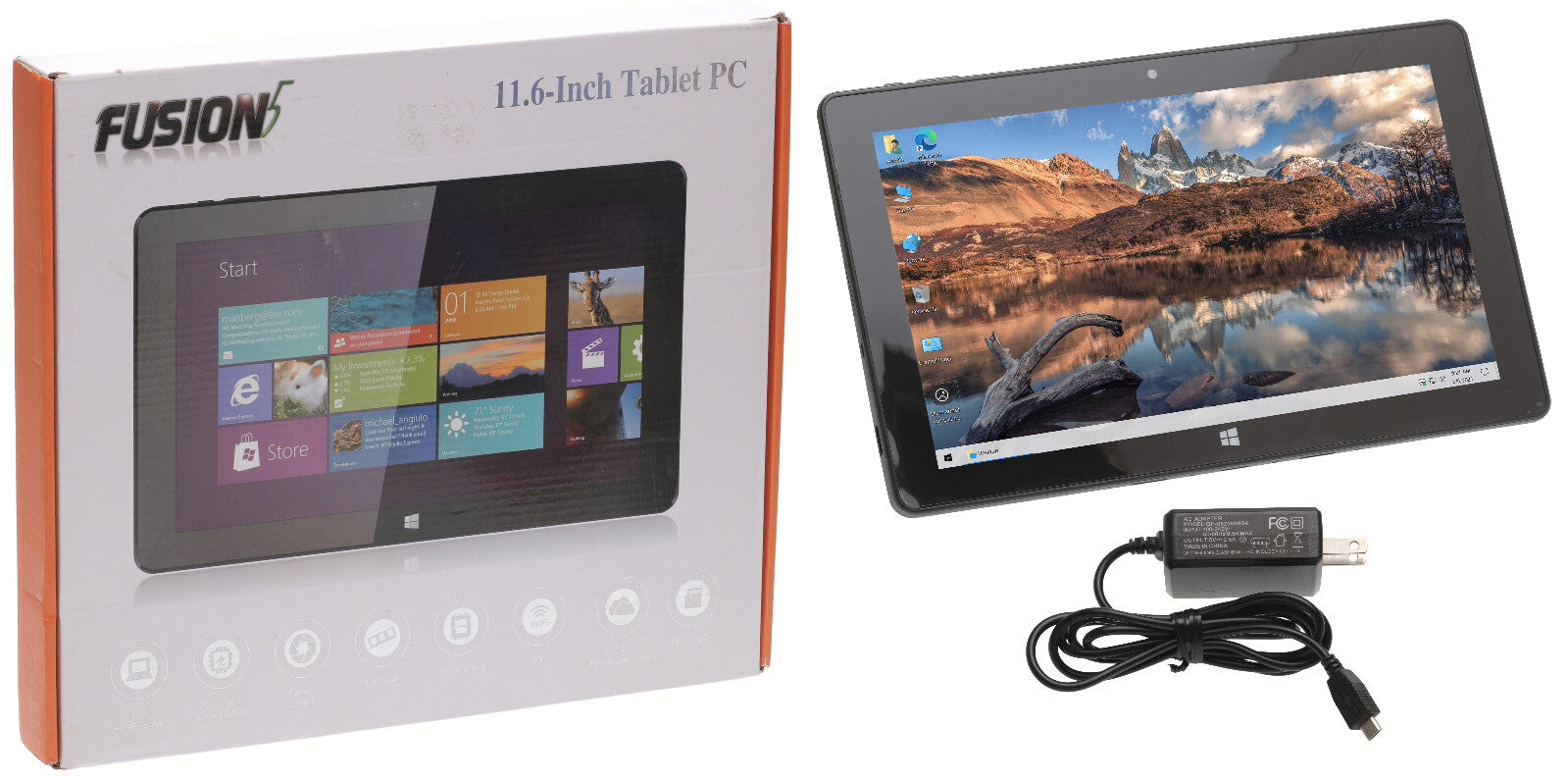 Fusion5 11.6” T60 Intel Z8350 64GB FHD 1920 x 1080 Tablet PC Windows 10 w/ PSU [Used]-www.prostudioconnection.com