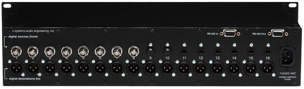 Z-Sys Z-16.16 Digital Detangler BNC TOSlink SPDIF to AES XLR Audio Router Switch-www.prostudioconnection.com