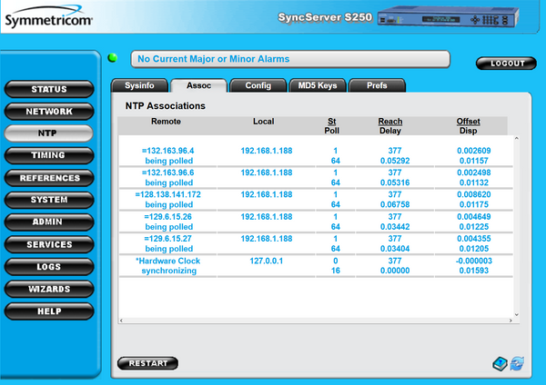 Symmetricom SyncServer S250 OCXO UPGRADED u-blox GPS NTP Network Time Server [Used]-www.prostudioconnection.com