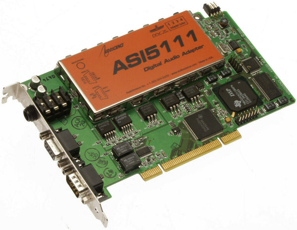 AudioScience ASI5111 Broadcast Balanced Analog Sound Card with Mic Preamp + DB9s [Refurbished]-www.prostudioconnection.com