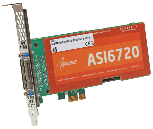 AudioScience ASI6720 Broadcast 2+2 Channel Balanced Analog PCIe Sound Card-www.prostudioconnection.com