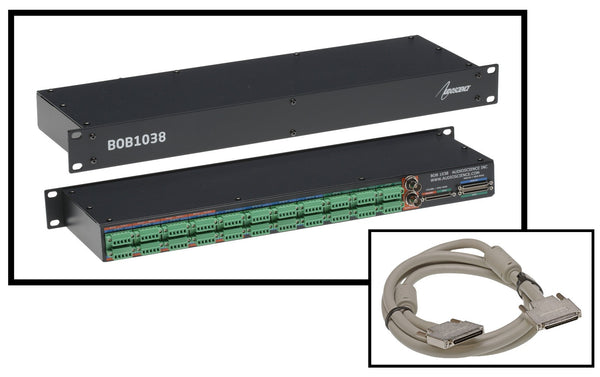 AudioScience BOB1038 Break Out Box w/ CBL4001 8 Stereo In/Out Analog or AES/EBU-www.prostudioconnection.com