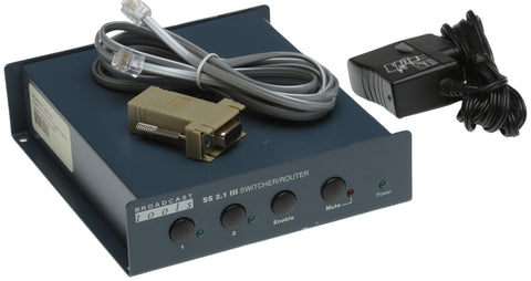 Broadcast Tools SS 2.1 III Stereo Balanced Audio Automation RS-232 Switcher-www.prostudioconnection.com