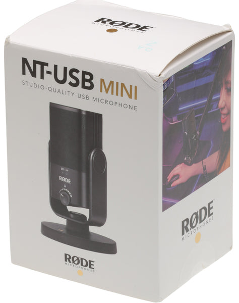 Rode NT-USB MINI Studio Quality Microphone w/ Direct Headphone Monitoring - NEW-www.prostudioconnection.com