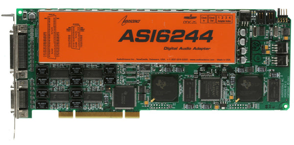 AudioScience ASI6244 AES Digital & Balanced Analog Multichannel Audio Broadcast [Refurbished]-www.prostudioconnection.com