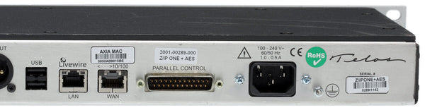 Telos Z/IP ONE w/ AES Remote Codec Audio Over IP Internet Transmission Endpoint-www.prostudioconnection.com