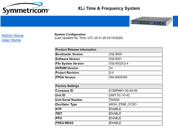 Symmetricom XLi High Stab. OCXO UPGRADED GPS 10MHz NTP Time Server NEW OPEN BOX!-www.prostudioconnection.com