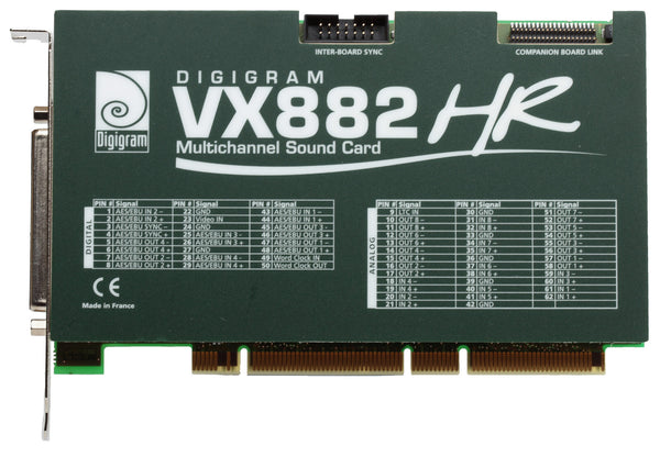 Digigram VX882HR 8 Channel Multichannel Analog & AES/EBU Digital w/ XLR Cable [Refurbished]-www.prostudioconnection.com