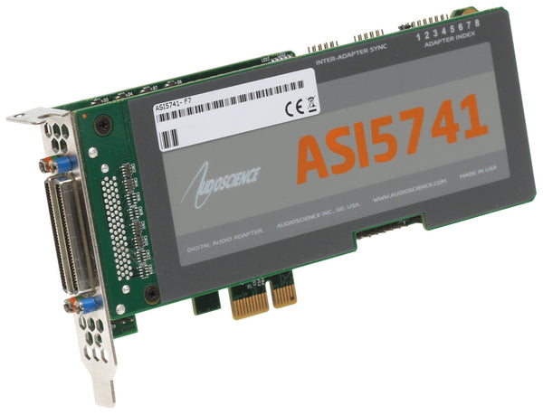AudioScience ASI5741 Broadcast 4 Channel AES Digital PCIe Sound Card LOW PROFILE-www.prostudioconnection.com