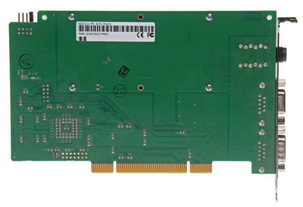 AudioScience ASI5111 F0 Broadcast Balanced Analog Sound Card w/ Mic Preamp & DB9-www.prostudioconnection.com