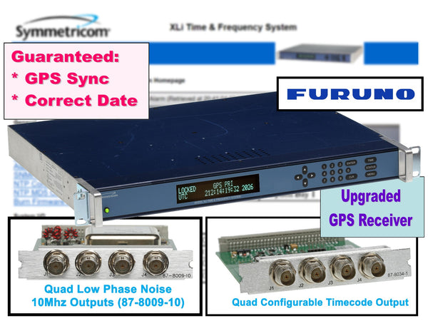 Symmetricom XLi OCXO UPGRADED GPS LPN 10MHz Oscillator NTP Time Server 4x IRIG-B-www.prostudioconnection.com