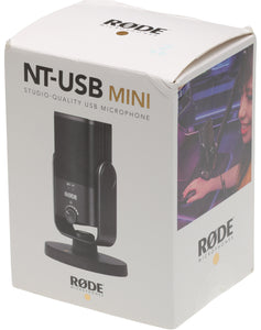 Rode NT-USB MINI Studio Quality Microphone w/ Direct Headphone Monitoring - NEW-www.prostudioconnection.com