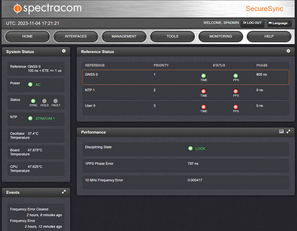 Spectracom SecureSync 013 OCXO NTP Network Time Server GPS 10MHz Oscillator-www.prostudioconnection.com