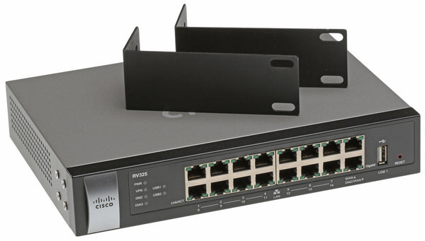 Cisco RV-325 RV325 14 Port Gigabit Wired VPN Router OpenVPN SPI Firewall IPSec [Used]-www.prostudioconnection.com