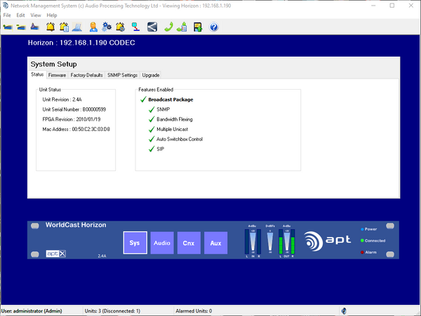 Worldcast Horizon APT-X Stereo Audio IP Codec w Broadcast Feature Set Analog XLR-www.prostudioconnection.com