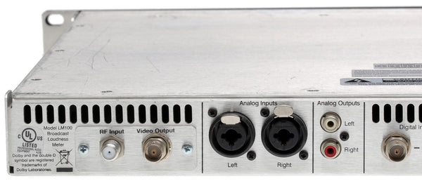Dolby LM100 LUFS Loudness Meter Broadcast Streaming Podcast AES Digital & Analog-www.prostudioconnection.com