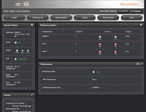 Spectracom SecureSync 023 OCXO GPS GLONASS NTP Network Time Server GPSDO 10MHz-www.prostudioconnection.com