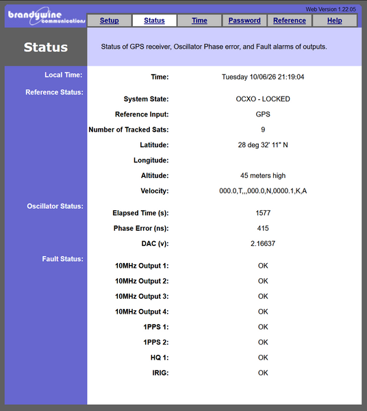 Brandywine NFS-220 Plus GPS OCXO NTP Time Server Network Frequency Standard [Used]-www.prostudioconnection.com