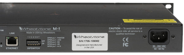 Wheatstone Vorsis M-1 AES Digital 96KHz Voice Processor Preamp Compressor M1-www.prostudioconnection.com