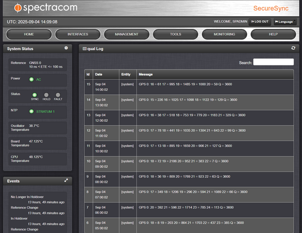 Spectracom SecureSync 013 GPS Beidou OCXO 10MHz Oscillator NTP Network Server-www.prostudioconnection.com