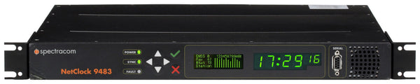 Spectracom 9483 NENA NetClock OCXO GPS GLONASS Galileo NTP Network Time Server-www.prostudioconnection.com