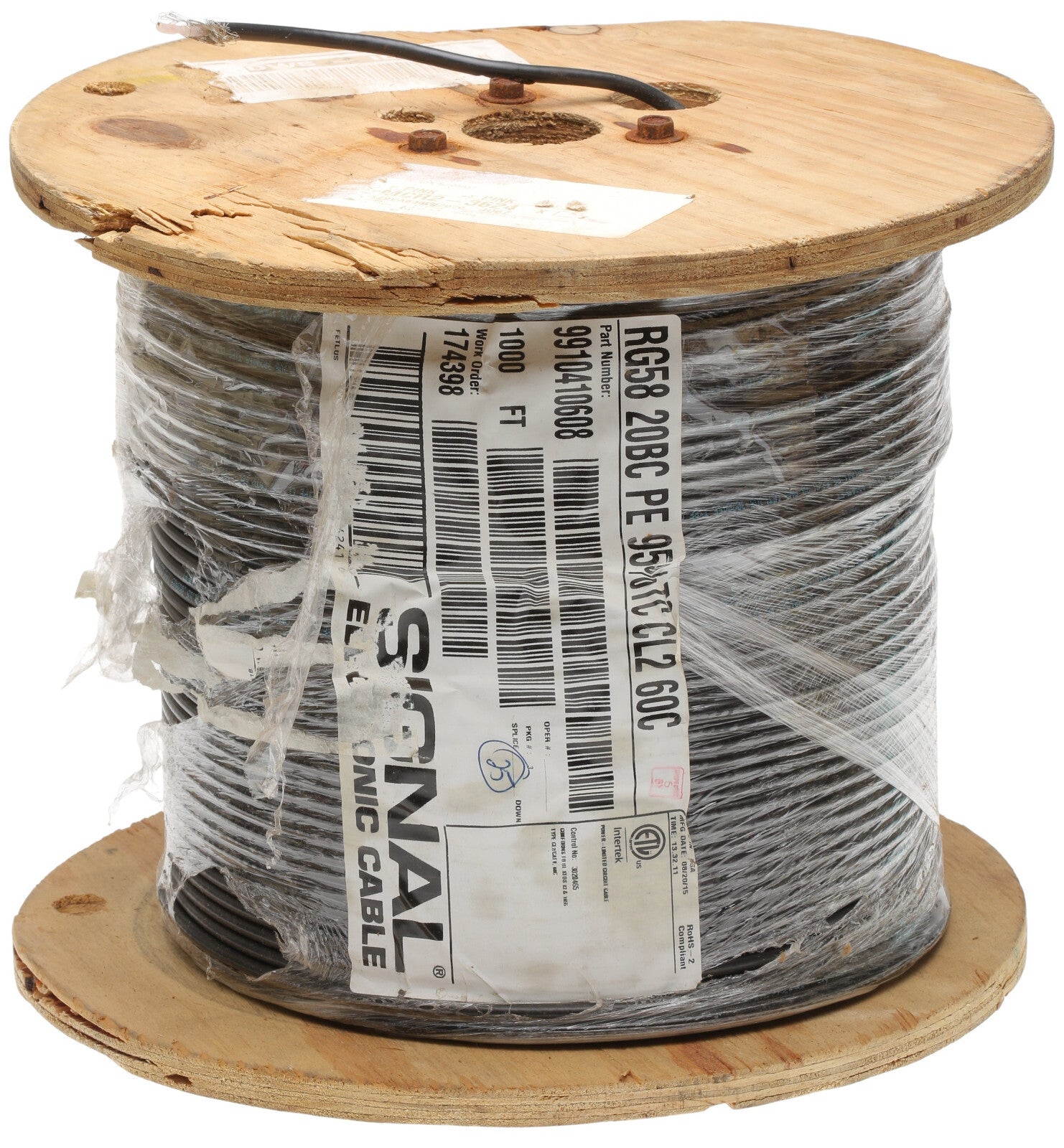 Southwire 991041 1000Ft RG58 50 Ohm Coaxial Cable 20 AWG (Belden 9104 Equiv. )-www.prostudioconnection.com