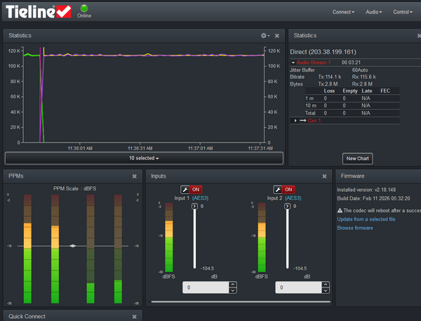 Tieline Bridge-IT TLB5100 Audio Over IP AAC Codec Internet AoIP SIP Endpoint-www.prostudioconnection.com