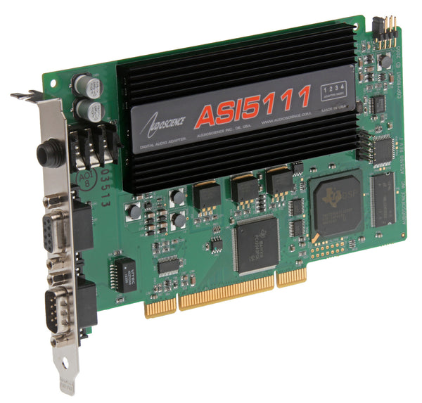 AudioScience ASI5111 F0 Broadcast Balanced Analog Sound Card w/ Mic Preamp & DB9-www.prostudioconnection.com