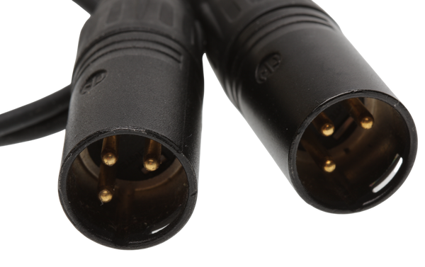Short XLR Breakout Cable 5 Pin to 2x 3 Pin Left/Right for Audio-Technica AT825 [Used]-www.prostudioconnection.com