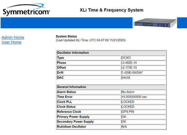 Symmetricom XLi OCXO UPGRADED GPS LPN 10MHz Oscillator NTP Time Server IRIG-B-www.prostudioconnection.com