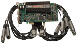 AudioScience ASI5211 Broadcast Mic Preamp Balanced Analog PCIe Card w/XLR Cables [Refurbished]-www.prostudioconnection.com