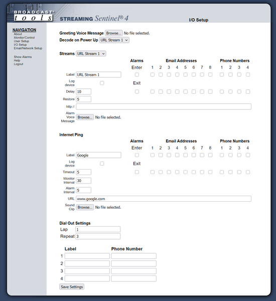 Broadcast Tools Streaming Sentinel 4 Signal Monitor Silence Sensor Failover-www.prostudioconnection.com