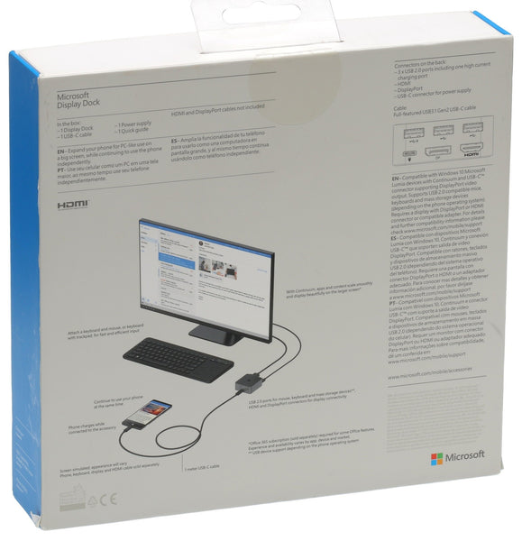 Microsoft Display Dock HD-500 Lumia 950 950XL Keyboard Mouse Monitor Interface-www.prostudioconnection.com