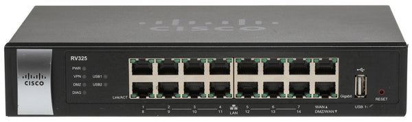 Cisco RV-325 14 Port Gigabit Wired VPN Router OpenVPN SPI Firewall IPSec RV325-www.prostudioconnection.com