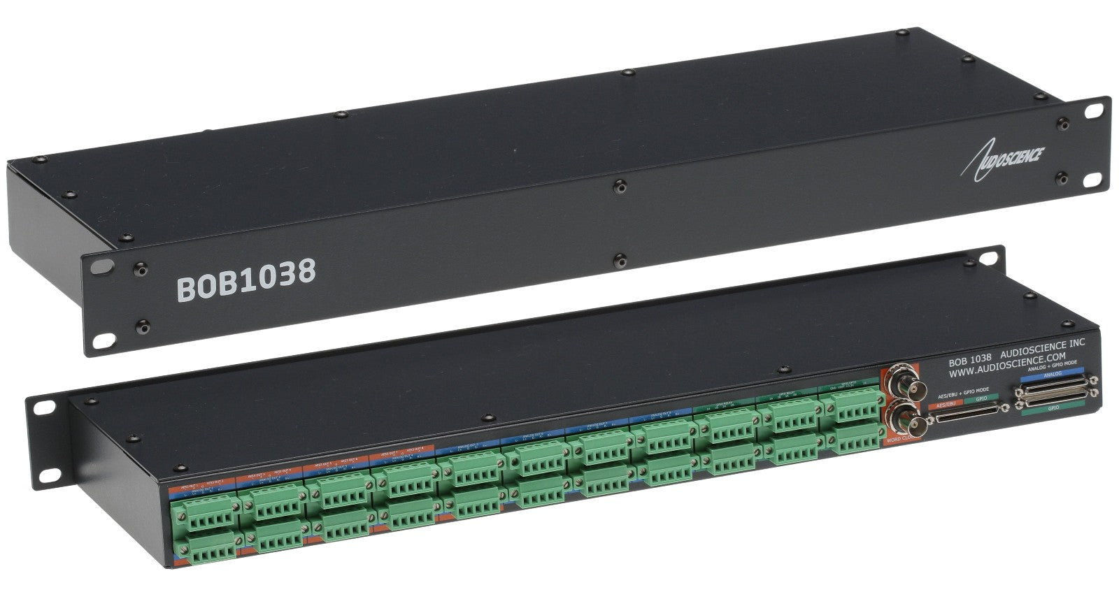 AudioScience BOB1038 Break Out Box 8 Stereo In/Out, Analog, AES/EBU GPIO - NEW-www.prostudioconnection.com