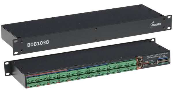 AudioScience BOB1038 Break Out Box 8 Stereo In/Out, Analog, AES/EBU GPIO - NEW-www.prostudioconnection.com