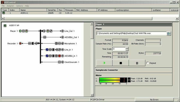 AudioScience ASI5111 Broadcast Balanced Analog Sound Card with Mic Preamp + DB9s [Refurbished]-www.prostudioconnection.com