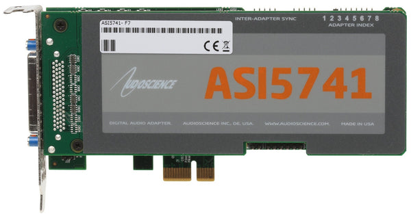 AudioScience ASI5741 Broadcast 4 Channel AES Digital PCIe Sound Card LOW PROFILE-www.prostudioconnection.com