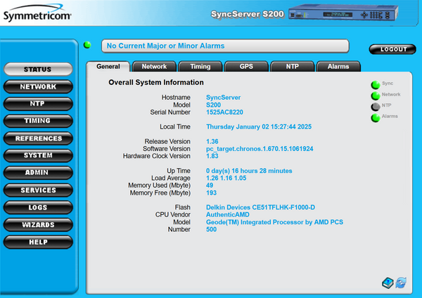 Symmetricom SyncServer S200 ublox UPGRADED GPS NTP Server Network Time Clock-www.prostudioconnection.com