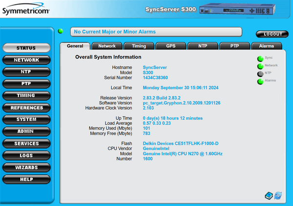 Symmetricom SyncServer PTP S300 UPGRADED GPS IEEE-1588 NTP Network Time Server-www.prostudioconnection.com