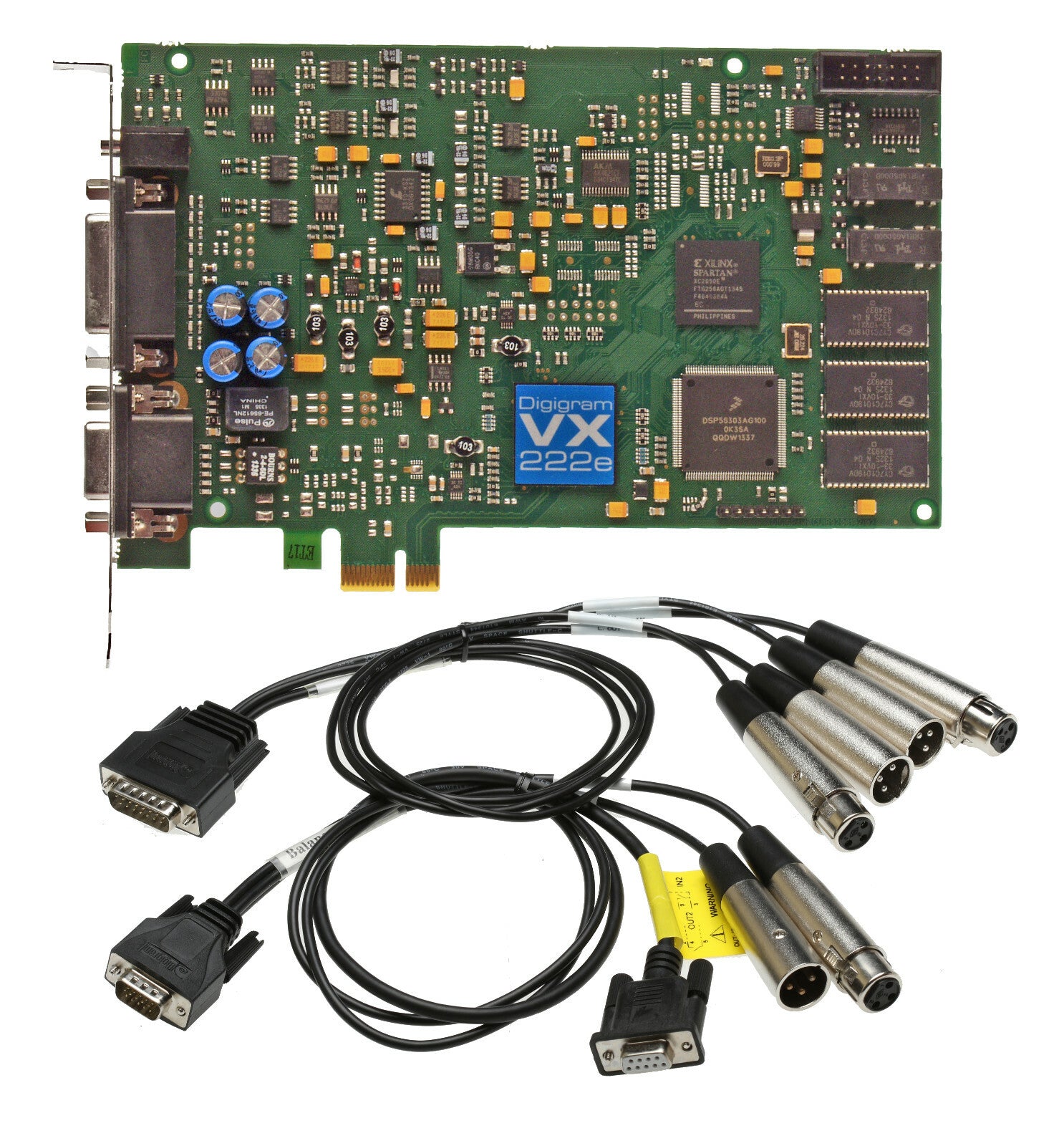 Digigram VX222e 24bit 192KHz AES Digital Broadcast Audio PCIe Card w/ XLR Cables-www.prostudioconnection.com