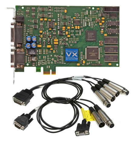 Digigram VX222e 24bit 192KHz AES Digital Broadcast Audio PCIe Card w/ XLR Cables-www.prostudioconnection.com